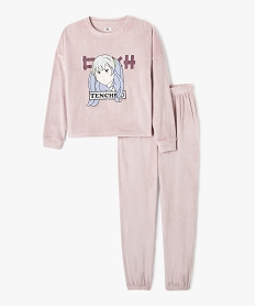 GEMO Pyjama en velours motif manga fille Violet