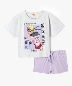 GEMO Pyjashort fille bicolore avec motif XXL - Nauruto Imprimé