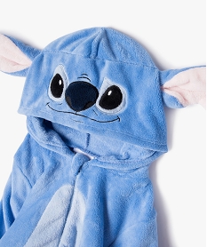 combinaison pyjama a capuche motif stitch fille - disney bleu