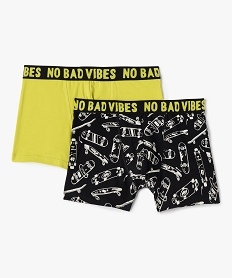GEMO Boxers assortis motif streetwear (lot de 2) garçon violet vif