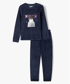 pyjama en velours avec motif manga garcon bleuE220001_1