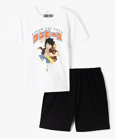 GEMO Pyjashort garçon bicolore avec motif poitrine - One Piece Imprimé