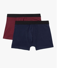 GEMO Boxer uni en coton extensible homme (lot de 2) Multicolore