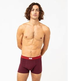 GEMO Boxer homme en coton stretch extensible (lot de 2) Rouge