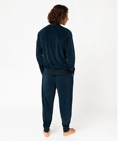 pyjama en velours 2 pieces homme bleuE223701_3