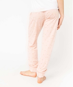 pantalon de pyjama imprime avec bas elastique femme imprime bas de pyjamaE229501_3