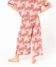 pantalon de pyjama fluide imprime femme imprimeE229801_3