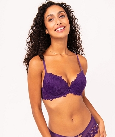 soutien-gorge push-up en dentelle avec dos fantaisie violetE231201_1