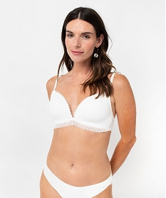 GEMO Soutien-gorge triangle moulé sans armatures argente