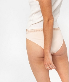 culotte en coton stretch avec ceinture dentelle femme (lot de 2) roseE233501_3