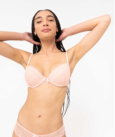 GEMO Soutien-gorge corbeille en dentelle à armatures Rose