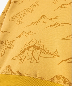 sweat molletonne avec motifs dinosaures garcon jaune sweatsE243201_3