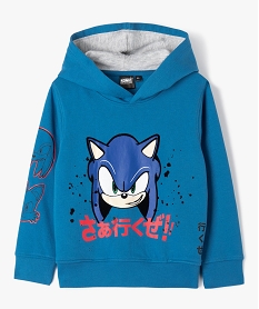 sweat a capuche imprime garcon - sonic the hedgehog bleuE244501_1