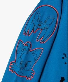sweat a capuche imprime garcon - sonic the hedgehog bleu sweatsE244501_3