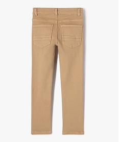 pantalon uni extensible coupe slim garcon beige pantalonsE247401_4