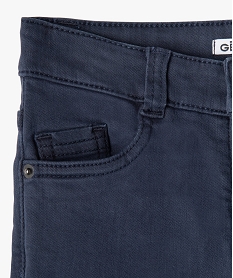 pantalon uni extensible coupe slim garcon bleu pantalonsE247501_3