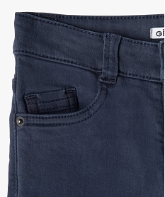 pantalon uni extensible coupe slim garcon noir chine pantalonsE247501_3
