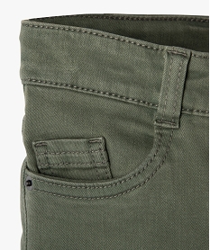 pantalon uni extensible coupe slim garcon kaki standard pantalonsE247601_3