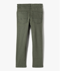 pantalon uni extensible coupe slim garcon kaki standard pantalonsE247601_4