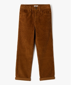 pantalon en velours cotele coupe ample garcon brunE248001_1