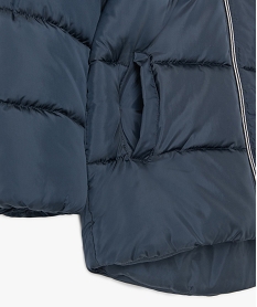 blouson a capuche matelasse et deperlant garcon bleu blousons et vestesE253101_3
