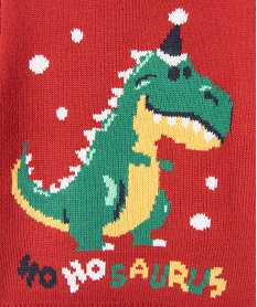 pull de noel avec motif dinosaure garcon rougeE254201_2