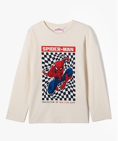 GEMO Tee-shirt garçon à manches longues à motif Spiderman - Marvel Beige