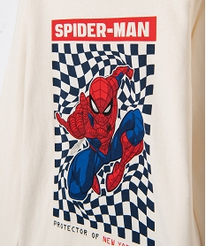 tee-shirt garcon a manches longues a motif spiderman - marvel beige tee-shirtsE258701_2