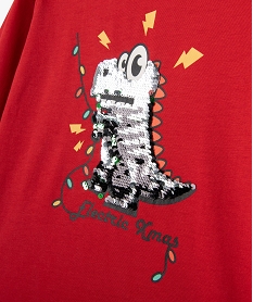 tee-shirt a manches longues special noel avec sequins magiques garcon rouge tee-shirtsE261901_2