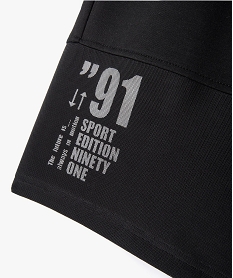 bermuda de sport bi-matieres avec ceinture elastique garcon noirE264201_3