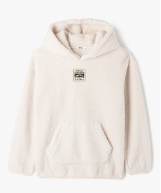 GEMO Sweat à capuche en sherpa garçon Beige