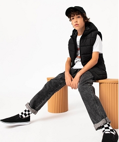 GEMO Jean coupe large garçon noir standard