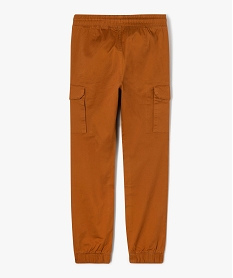 pantalon en toile coupe jogger garcon orange pantalonsE268101_3