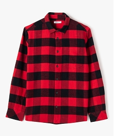 GEMO Chemise à manches longues à carreaux garçon rouge standard