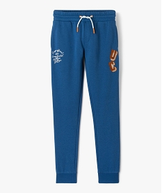 pantalon de jogging imprime garcon - camps united bleu pantalonsE271001_1