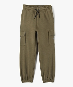 pantalon de jogging avec poches a rabat garcon vert pantalonsE271201_2