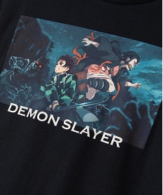 tee-shirt manches courtes imprime garcon - demon slayer noirE274201_2