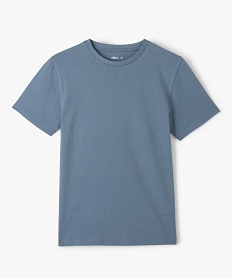 tee-shirt a manches courtes uni garcon bleu tee-shirtsE274701_1