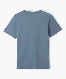 tee-shirt a manches courtes uni garcon bleuE274701_3