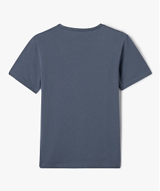 tee-shirt a manches courtes avec inscription garcon bleuE277501_3