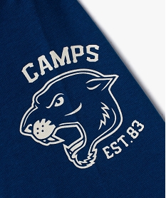 tee-shirt a manches courtes avec motifs contrastants garcon - camps united bleu tee-shirtsE278001_3