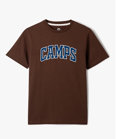 tee-shirt a manches courtes avec inscription brodee garcon - camps united brun tee-shirtsE278101_1