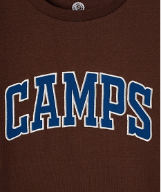 tee-shirt a manches courtes avec inscription brodee garcon - camps united brunE278101_2