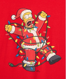 tee-shirt a manches courtes special noel garcon - the simpsons rougeE280001_2