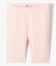 GEMO Legging court cycliste uni fille rose standard