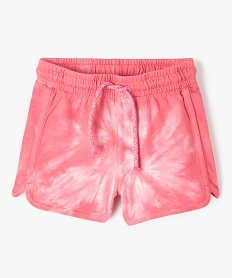 GEMO Short en maille avec ceinture élastique fille Rose