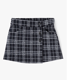 GEMO Short jupe à carreaux fille Noir