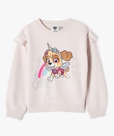 GEMO Sweat en molleton imprimé à paillettes fille - La PatPatrouille Rose