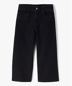GEMO Jean Wide leg avec taille ajustable fille noir standard