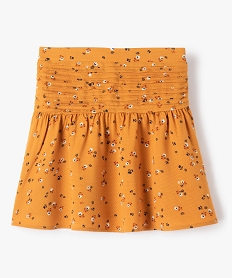 GEMO Jupe fille à motifs fleuris avec effet plissé à la taille - LuluCastagnette Jaune